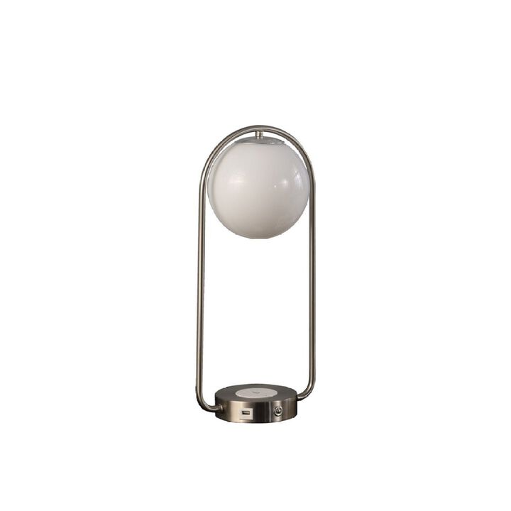 19.25-Inch-Long Neilsen Retro Table Lamp with Charging Station And USB Port