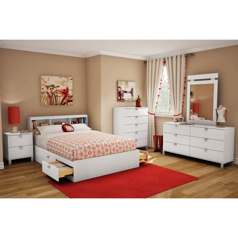 Hivvago Full size Modern Platform Bed with 4 Storage Drawers