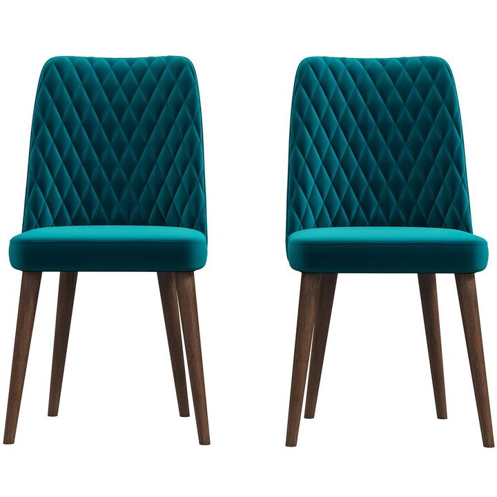 Ashcroft Furniture Co Katie Mid-Century Modern Velvet Dining Chair (Set of 2)