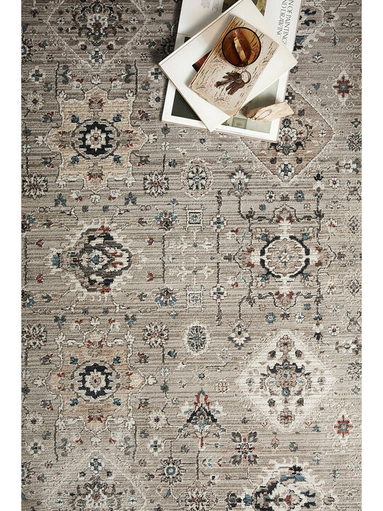 Leigh LEI02 Dove/Multi 18" x 18" Sample Rug