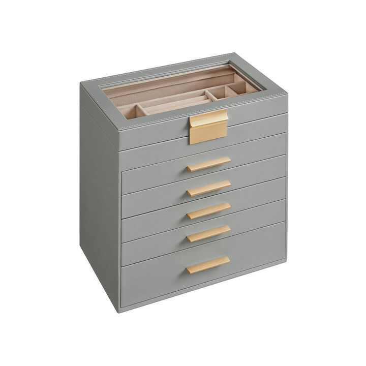 Jewelry Box with Glass Lid – Elegant Storage Solution with Clear View and Stylish Design