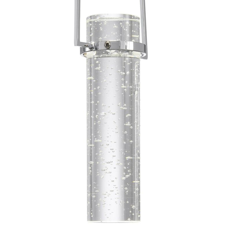Harmony Chandelier Matte Black Metal and Acrylic 5 LED Lights Dimmable
