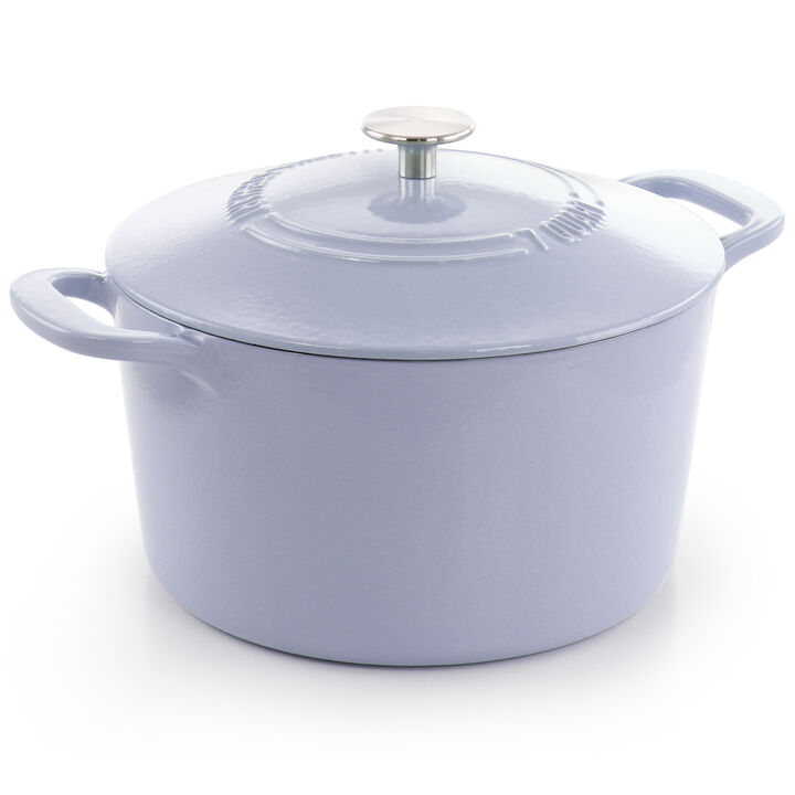 Martha Stewart 7 Quart Enameled Cast Iron Dutch Oven with Lid in Lavender