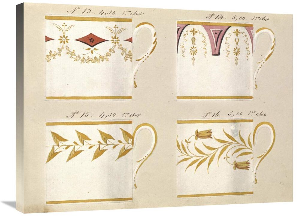 Quatre tasses du 1er choix, ca. 1800-1820-Canvas Art-32x24