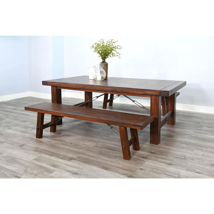 Sunny Designs Dining Bench with Turnbuckle Accents