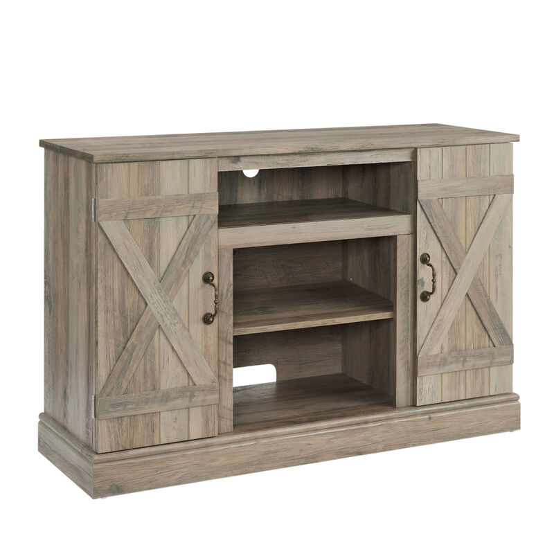 Farmhouse TV Stand with Open/Closed Storage, 47" Wide