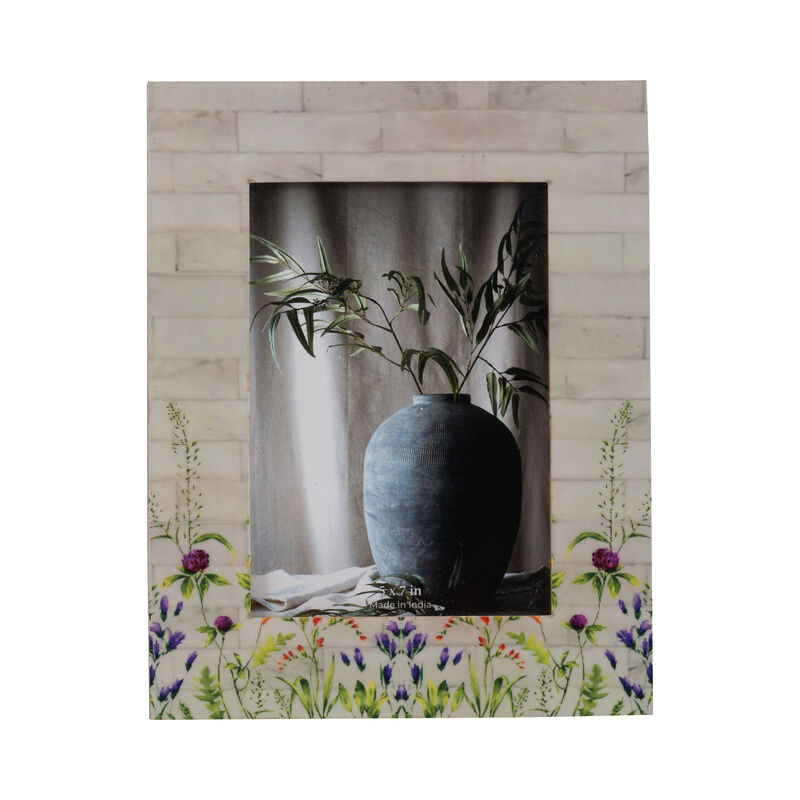 5"x7" Ivry Purple Flwer Frame