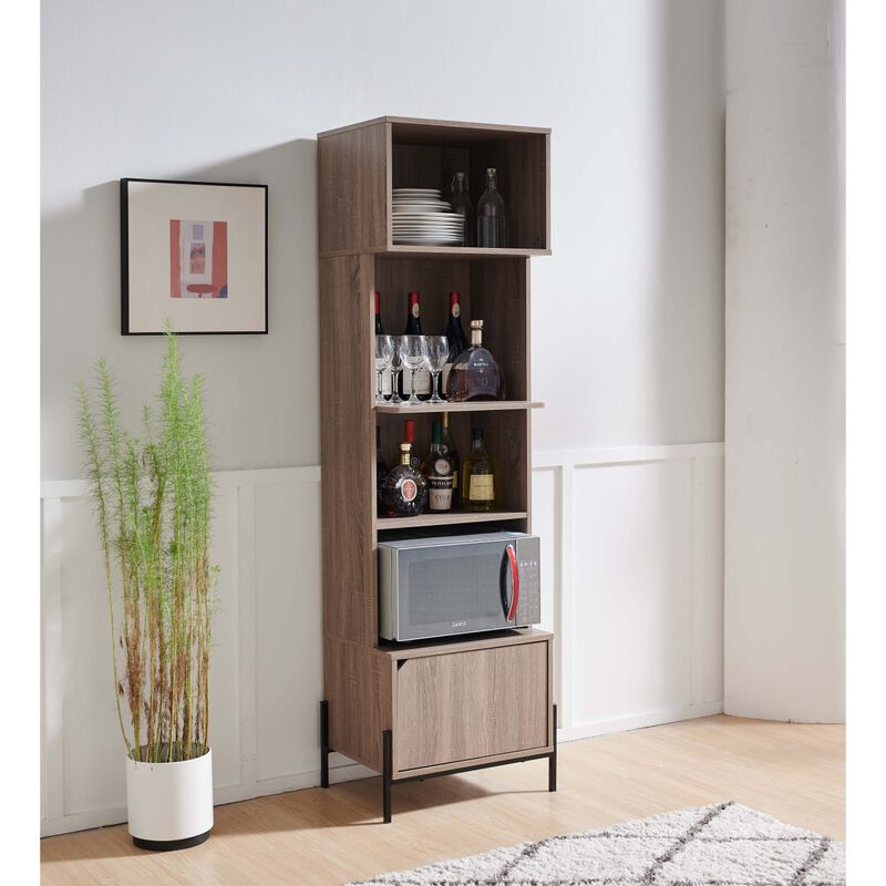 Baker'S Cabinet Dark Taupe