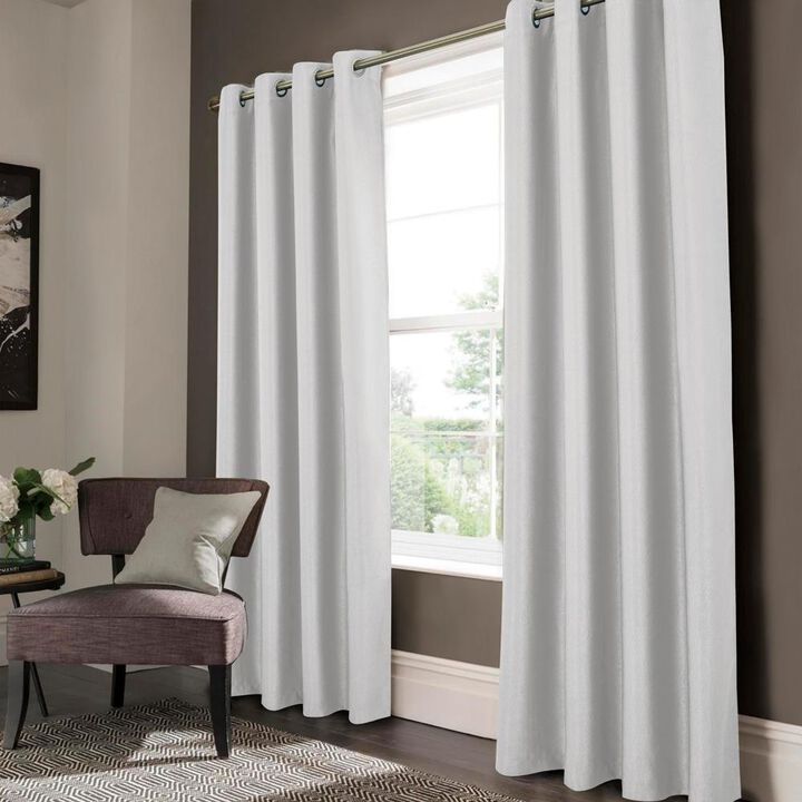 Olivia Gray Lydia Matte Embossed One Blackout Panel - 52"x95", Silver