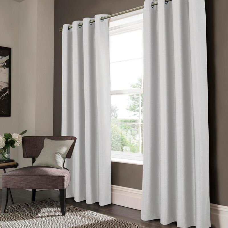 Olivia Gray Lydia Matte Embossed One Blackout Panel - 52"x95", Silver
