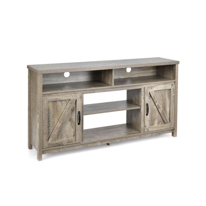 Hivvago 59 Inch TV Stand Media Center Console Cabinet with Barn Door for TV's 65 Inch