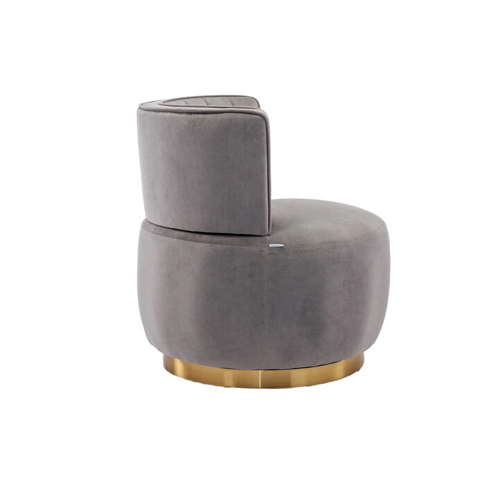 Velvet Swivel Barrel Chairs for Living Room or Office