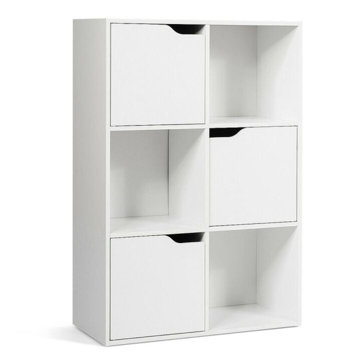 Hivvago 6 Cubes Wood Storage Shelves Organization