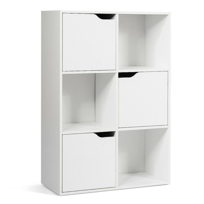 Hivvago 6 Cubes Wood Storage Shelves Organization