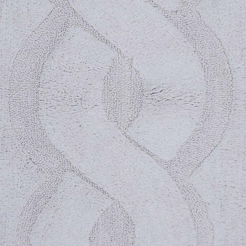 Beautiful Sculptured Chain Design Bath Rug With Anti Skid Latex Back  Made Cotton Super Soft