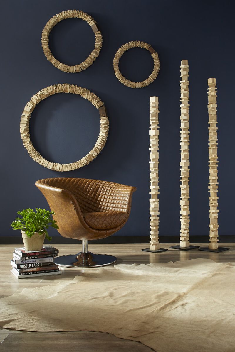 Stacked Wood Floor Sculptures Set of 3