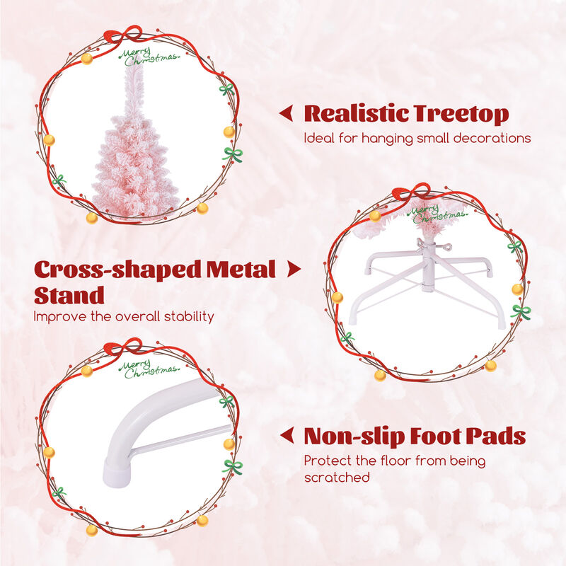 Hinged Premium Artificial PVC Christmas Tree with Stand for Easy Setup and Realistic Holiday Decor