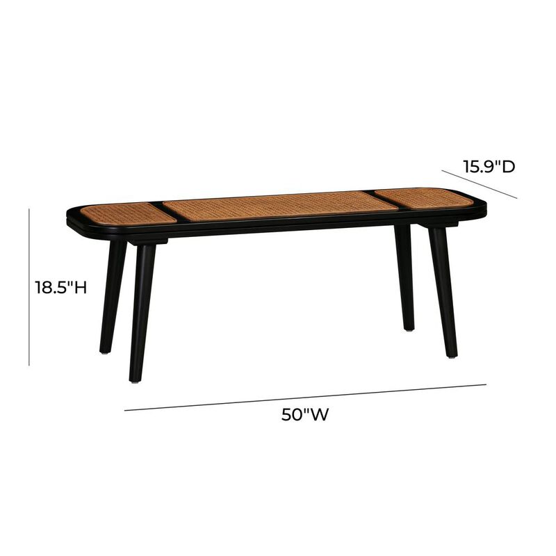 Belen Kox Cane Accent Bench, Belen Kox