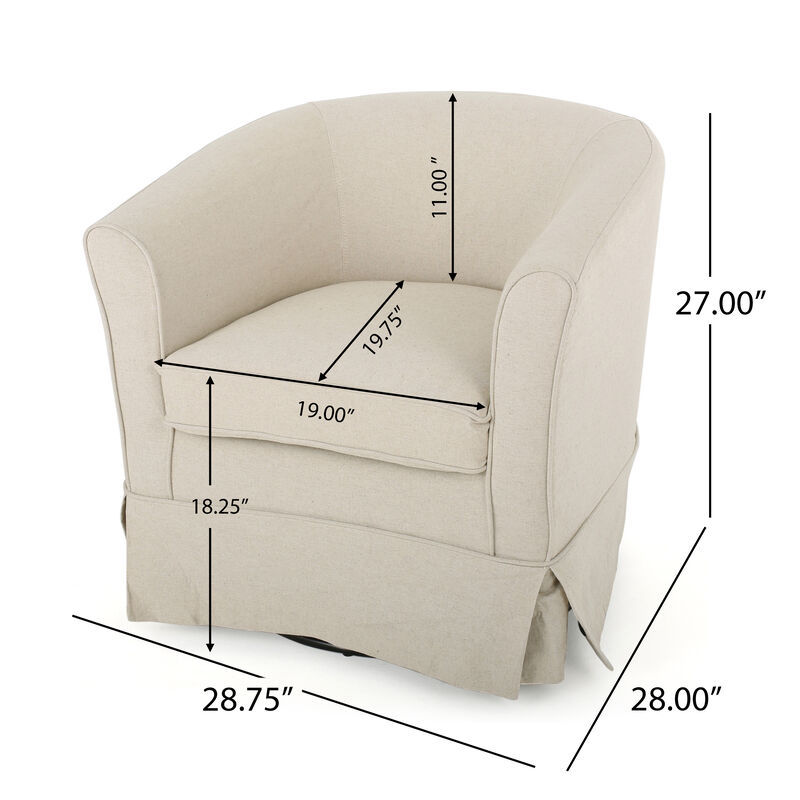 Merax Fabric Swivel Accent Chair with Washable Cover