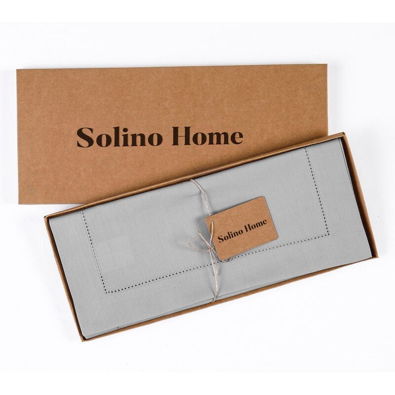 Solino Home Cotton Linen Hemstitch Table Runner