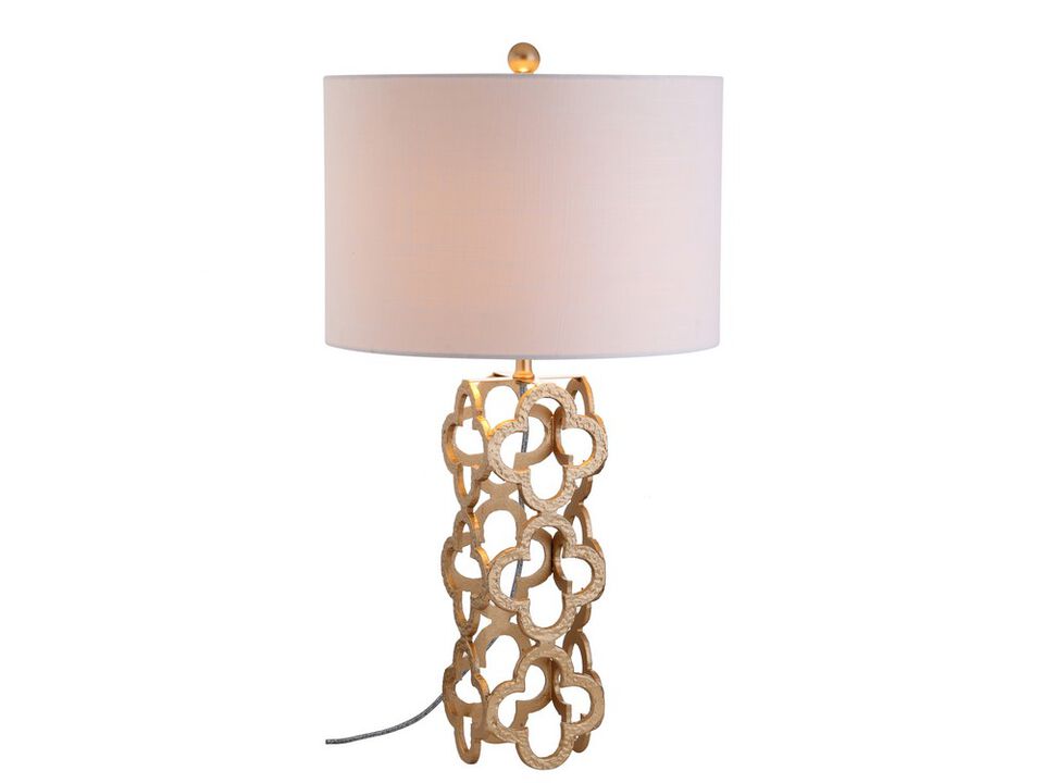 Oliver Metal Quatrefoil LED Table Lamp