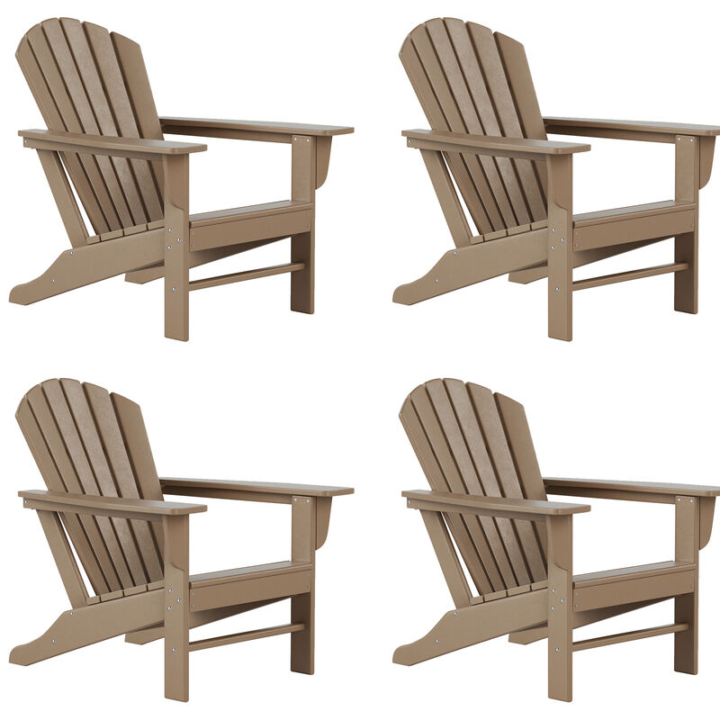 WestinTrends Outdoor Patio Adirondack Chair (Set of 4)