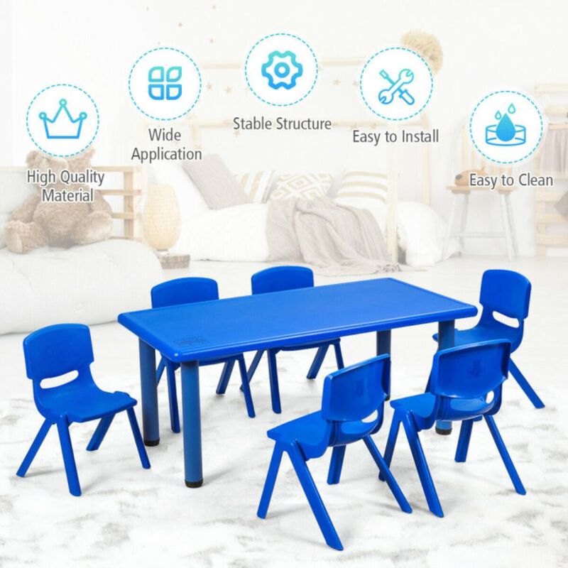 Hivvago 6-pack Kids Plastic Stackable Classroom Chaira
