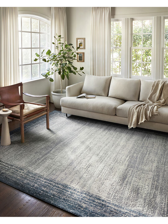 Austen AUS02 Pebble/Blue 3'11" x 5'7" Rug