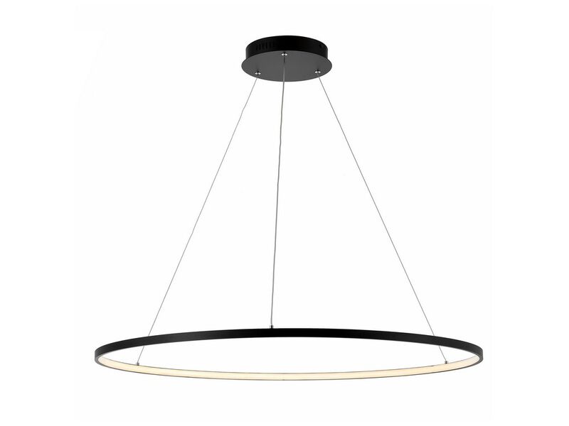 Circulo 35" Metal Round Modern Contemporary LED Integrated Pendant