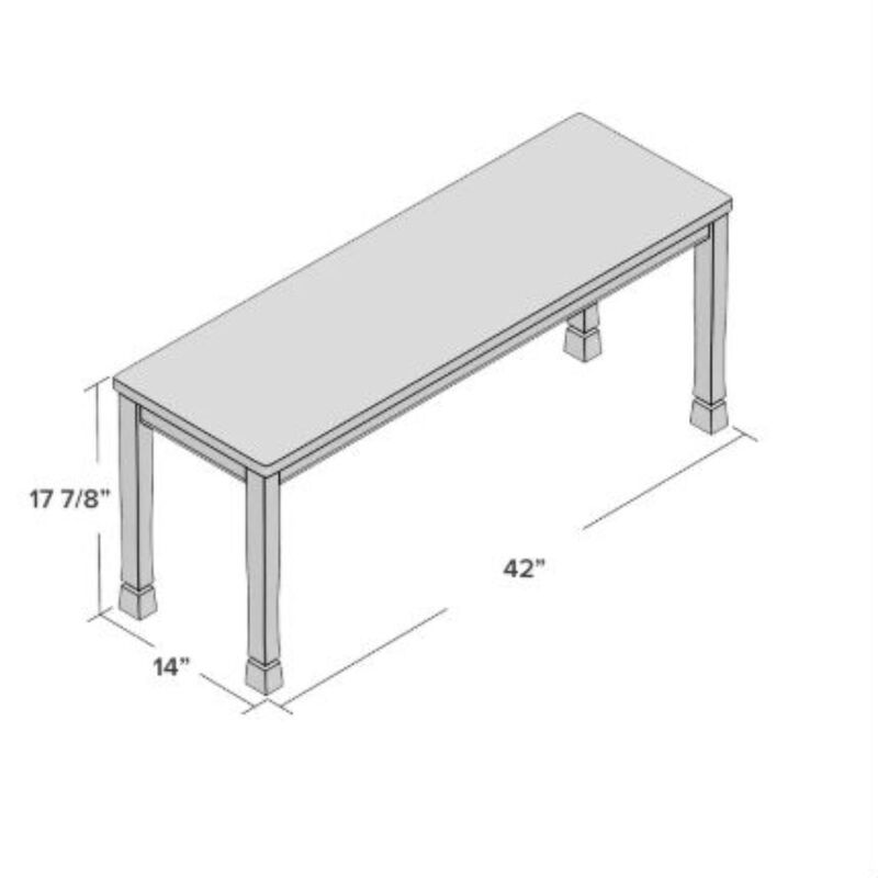 Hivvago Kitchen Seating Wooden Bench in White and Brown Finish