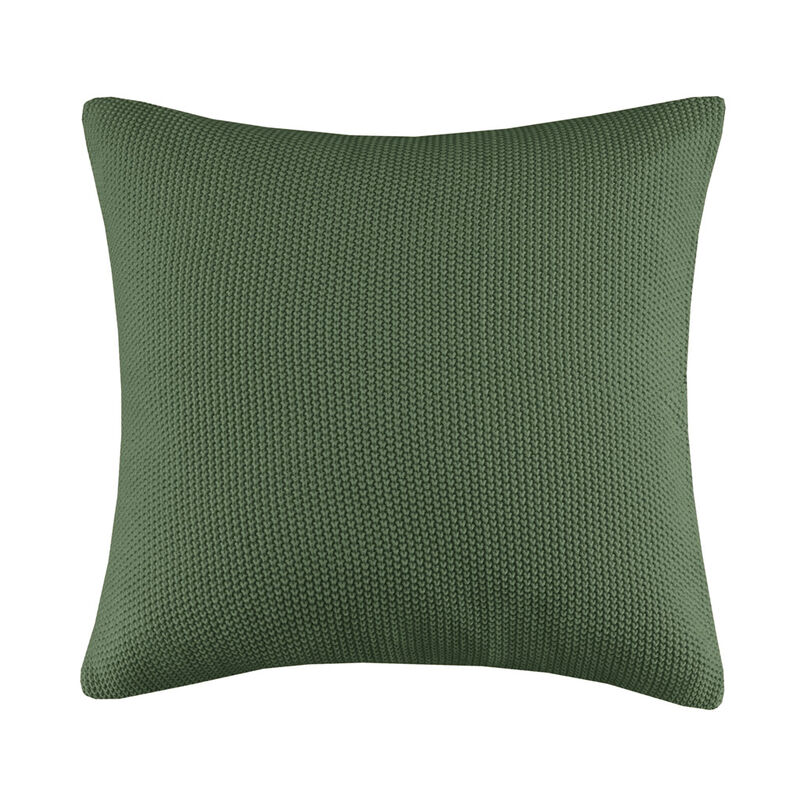 Gracie Mills Lessie Solid Acrylic Knit Euro Pillow Cover