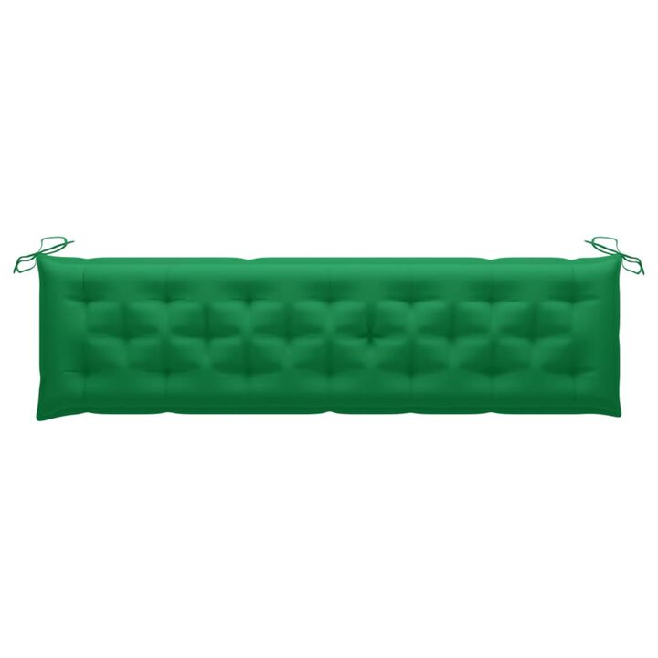 vidaXL Garden Bench Cushion Green 78.7"x19.7"x2.8" Fabric