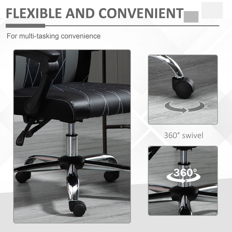 Ergonomic Mesh Seating: Desk Chair with Adjustable Headrest and Swivel