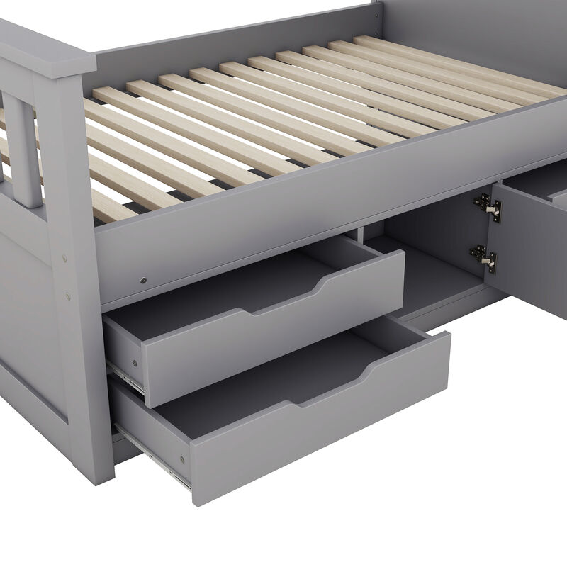 Merax Captain Platform Bed Frame with Storage