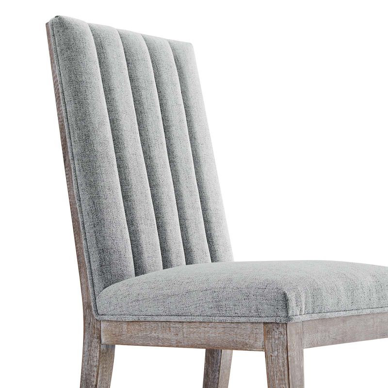 Maisonette French Vintage Tufted Fabric Dining Side Chairs Set of 2