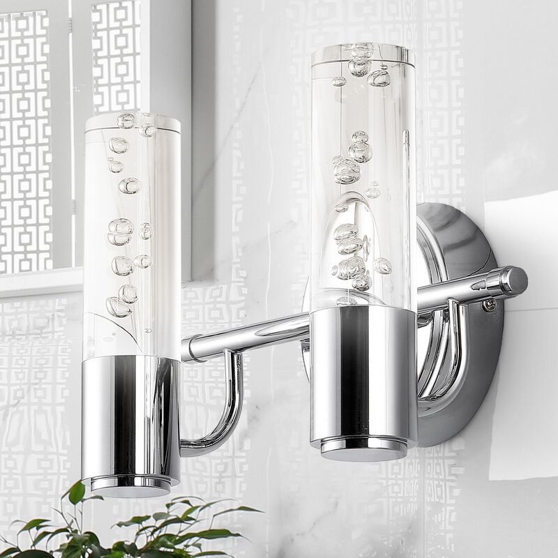 Bolha Minimalist Modern Bubble Acrylic/Iron Integrated LED Vanity Light