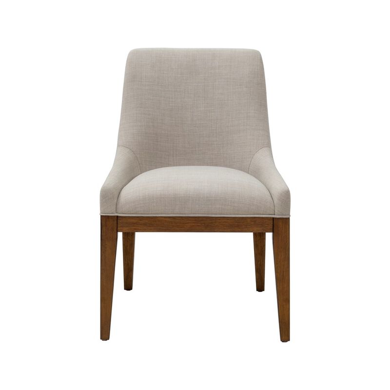 Gracie Mills Mozelle 2-Piece Rounded Armless Upholstered Dining Chair Set