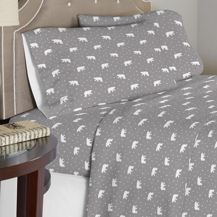 Pointehaven Superior Weight 175 GSM 100% Cotton White Solid Flannel Deep Pocket 3 pc Sheet Set, Twin