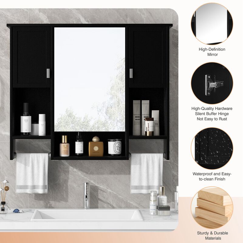 Merax Modern Wall Mounted Bathroom Storage Cabinet