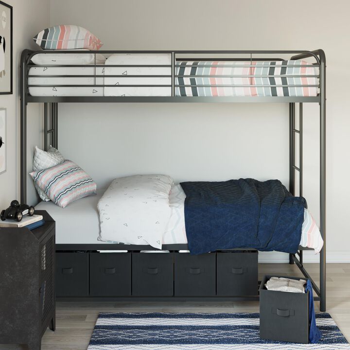 Atwater Living Bethia Twin/Twin Bunk Bed with Storage Bins