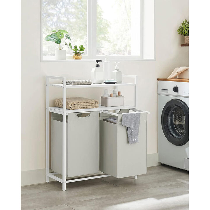 White Laundry Hamper for Clean and Stylish Clothes Storage