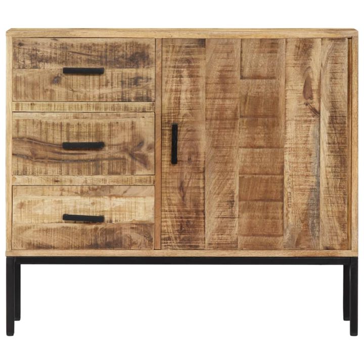 vidaXL Sideboard 34.6"x11.8"x27.9" Solid Mango Wood