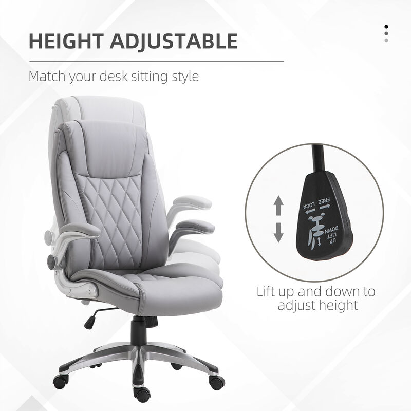 Comfortable Home Office Desk Chair with Adjustable Height and Rocking Function