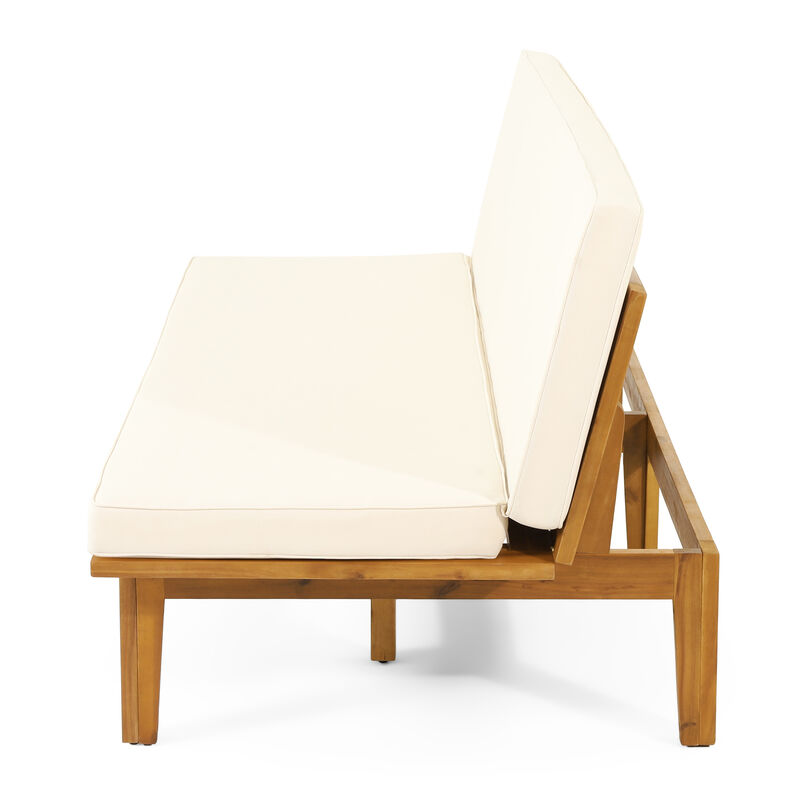 Merax Outdoor Acacia Wood Sofa Daybed Bed