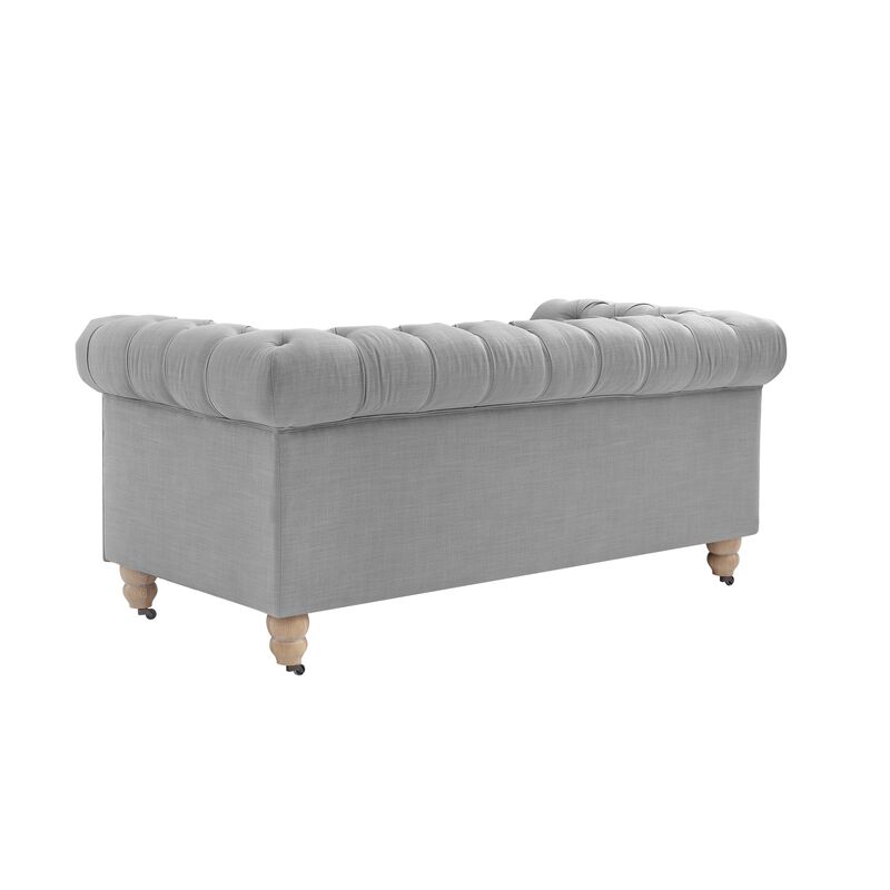 Rustic Manor Bayleigh Linen Chesterfield Loveseat