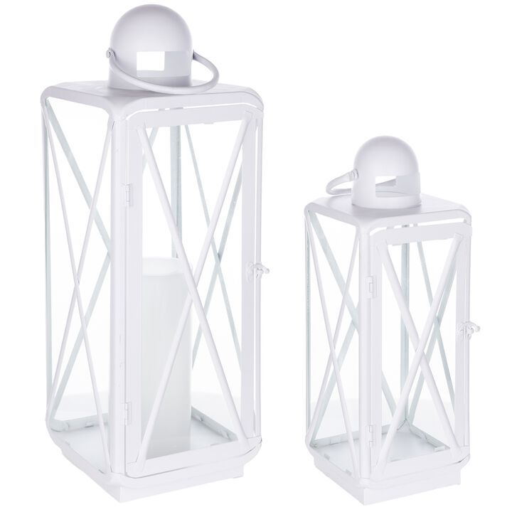 Set of 2 Lanterns for Stylish Indoor and Outdoor Lighting