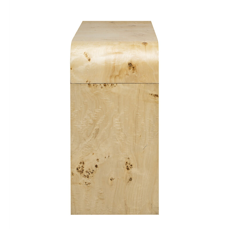 Merax Modern Burl Wood Veneer Entryway Console Table