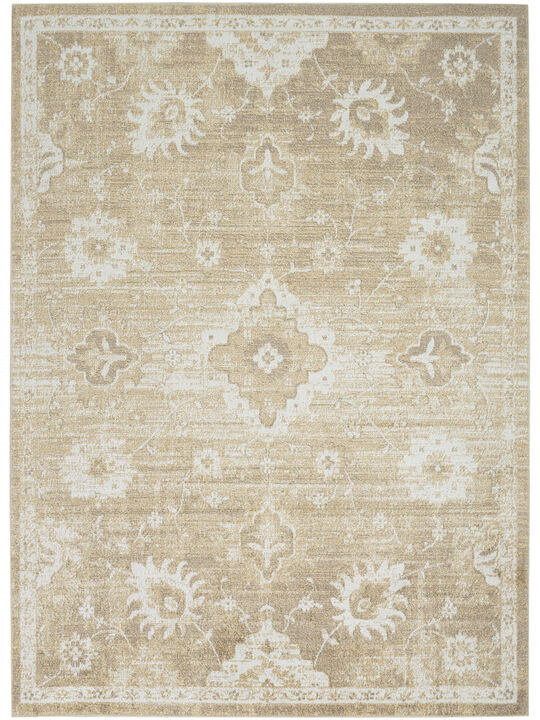 Astra Machine Washable ASW19 Ivory/Gold 4' x 6' Rug
