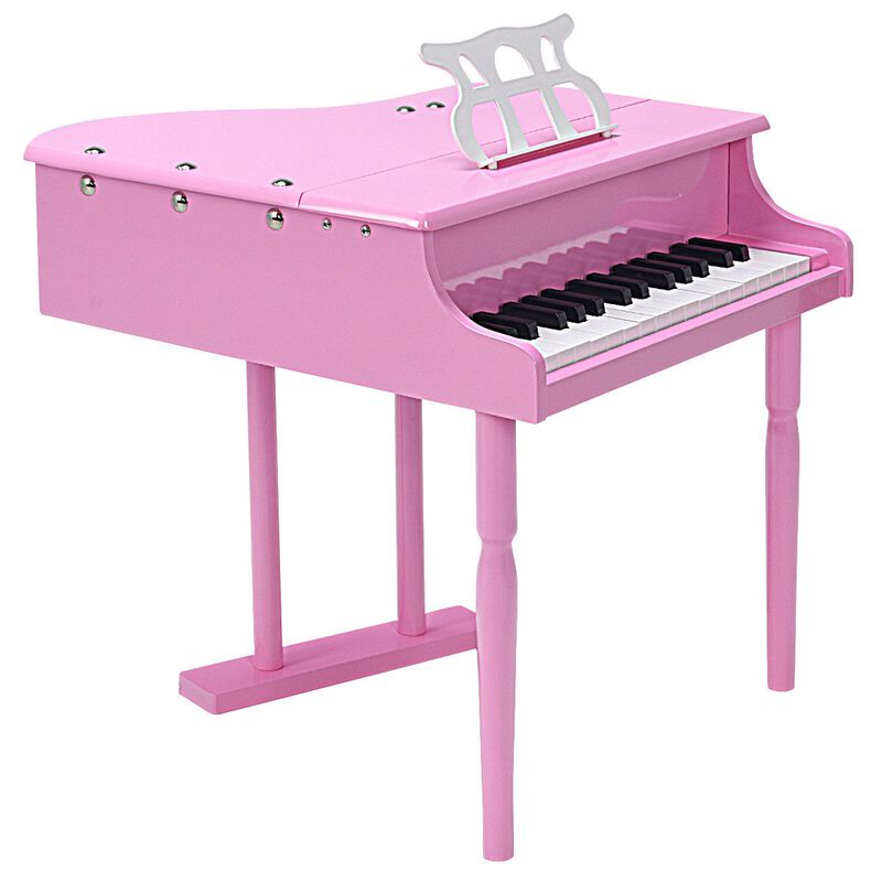 30-Key Kids Piano Keyboard Toy with Bench Piano Lid and Music Rack