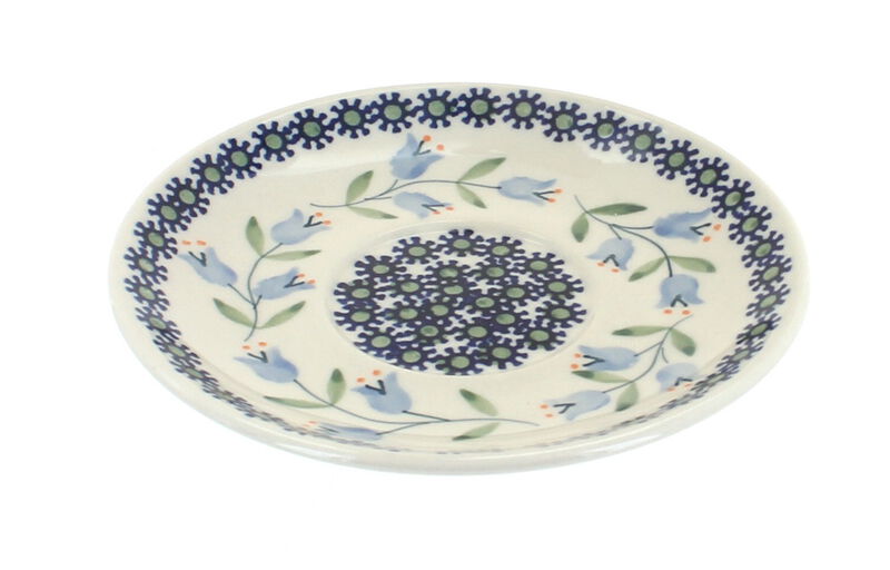 Blue Rose Polish Pottery Tulip Saucer